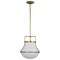 Nuvo Valdora 1-Light Pendant 14 in. Natural Brass White Opal Glass 60/7863 - alternate 6